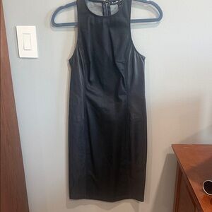 Ralph Lauren Blue lamb leather dress